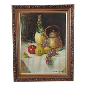 Orlando S. Lagman Still Life Oil on Canvas Famous Listed Painter 1979
