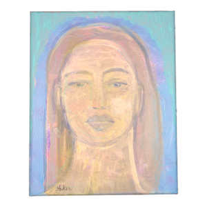 “Miss N”, Contemporary Original Small Painting on Stretched Canvas by Cassandra Auker