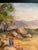 1960s Original Signed Rural Landscape Painting With Barn and Horse and Children & Dog in Black Wood Frame For Sale - Image 11 of 16