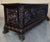 19th Spanish Baroque Carved Large Hall Bench With Storage For Sale - Image 6 of 15