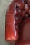 Chesterfield Cowhide Club Armchair in Red For Sale - Image 7 of 14