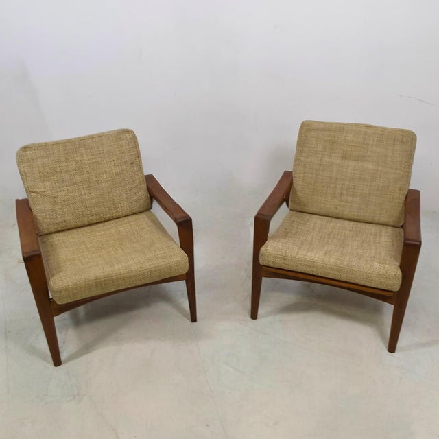 Mid-Century Modern Vintage Danish Lounge Chairs by Arne Wahl Iversen for Komfort, 1970s, Set of 2 For Sale - Image 3 of 9