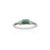 14k Gold East-West Zambian Octagon Emerald & Baguette Diamond Ring Size 6.5 For Sale - Image 10 of 18