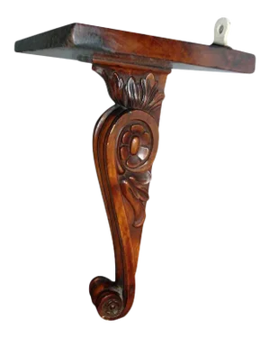 Early 19th Century English Regency Carved Mahogany Wall Shelf