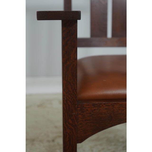 Stickley Mission Oak Arts & Crafts Armchair For Sale - Image 13 of 18