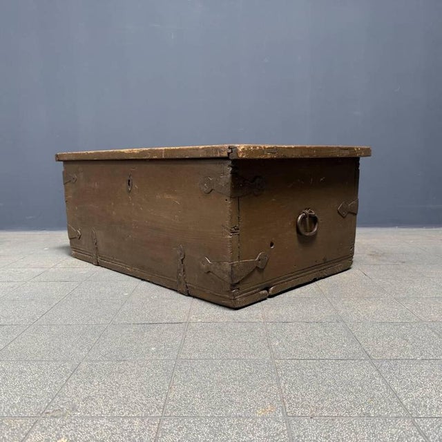 Antique Wooden Swedish Chest For Sale - Image 8 of 18