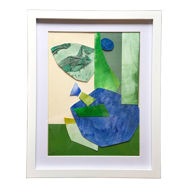 "Mr. Sunshine" Original Framed Collage on Paper by Zac Woodiel For Sale
