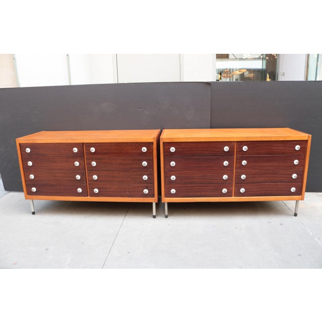1960s Pair of Italian Modernist Chest of Drawers For Sale - Image 10 of 15
