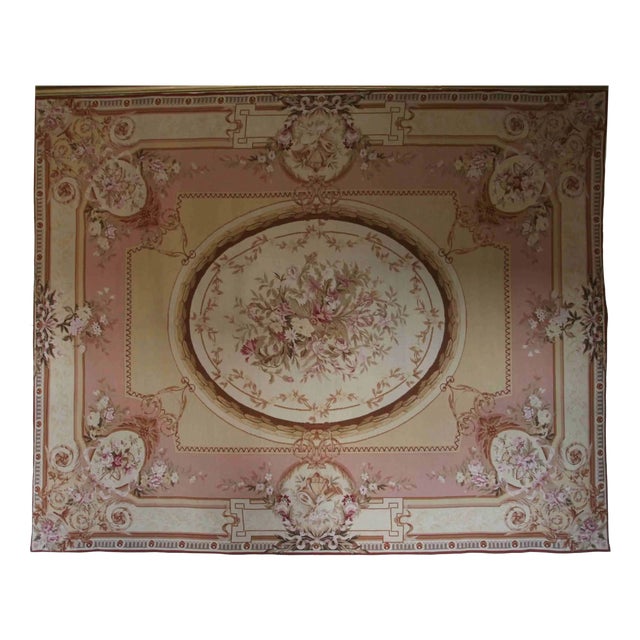 Handwoven Koberec Rug from Aubusson For Sale