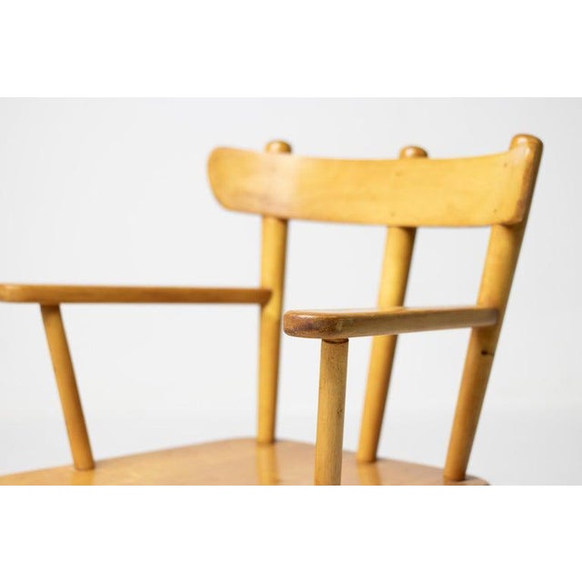 Danish Birch Armchair, 1950s For Sale - Image 8 of 13