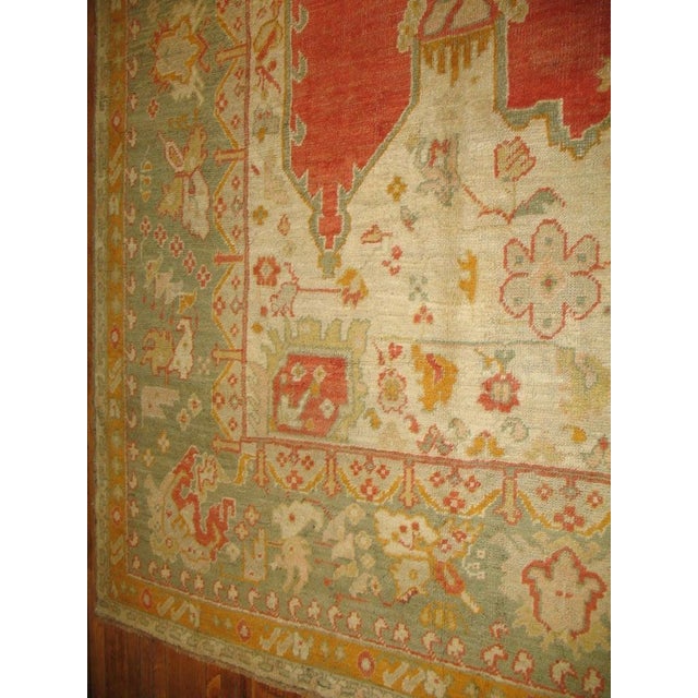 Zabihi Collection Turkish Antique Oushak Carpet - 12'10" x 17'1" For Sale In New York - Image 6 of 12
