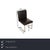 The Quant chair set from Cor is covered in black genuine leather and stands on silver metal feet. It is characterized by...