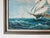 Sky Blue 1970s Vintage Sailing Ship Seascape Oil on Canvas Painting, Framed For Sale - Image 8 of 12