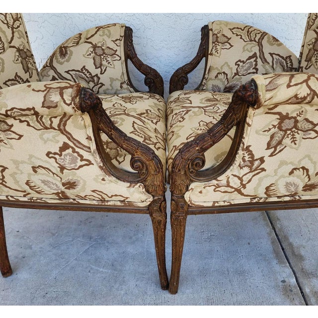 Brown Grosfeld House Armchairs Pair For Sale - Image 8 of 12