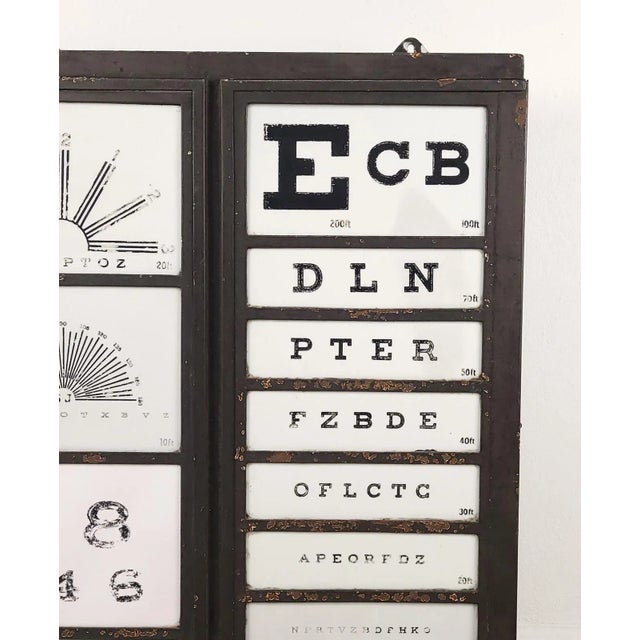 American Vintage Eye Testing Chart, Circa 1950 Back Lit. For Sale - Image 3 of 9