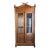 19th Century French Faux Bamboo Armoire With Double Glass Doors and Pagoda Top For Sale