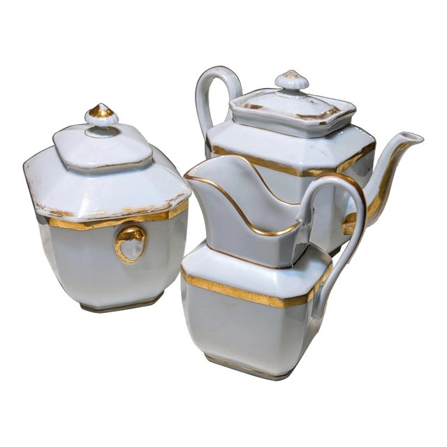 Late 19th Century Exquisite Old Paris Porcelain Coffee/Tea Set For Sale
