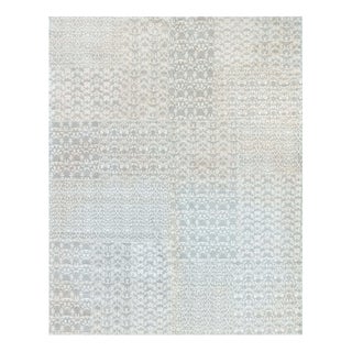 Contemporary Patchwork-Like Mm Floral Handmade Wool Rug by Doris Leslie Blau For Sale