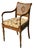 Sophisticated, painted, Adam’s style armchair with custom upholstered, zippered seat cushion. Apron, legs and frame...