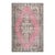 1970s Vintage Turkish Handmade Wool Cotton Pink Area Rug For Sale