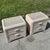 A stylish pair of vintage Boho Chic nightstands crafted in sculptural pencil reed with a soft neutral finish. The...