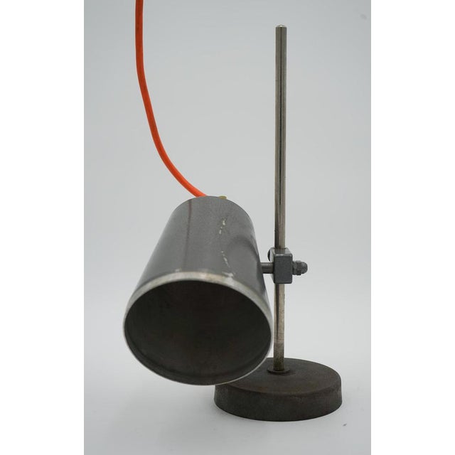 1940s English Salvaged Laboratory School Table Adjustable Light 001 For Sale - Image 11 of 16