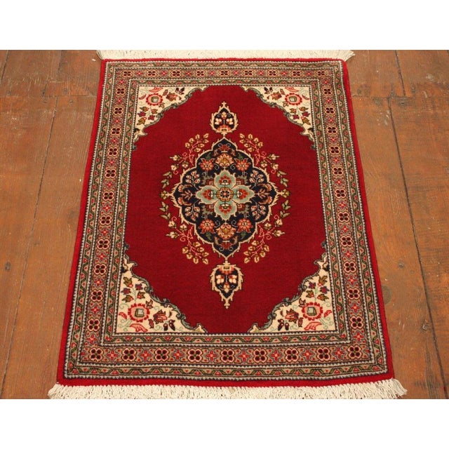 Hand-knotted oriental rug | Size: 92 cm x 62 cm | Knot density: approx. 550.000 knots/m² | Material: pile made of 100%...