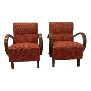 Art Deco Model C Mad-Man Relex Chairs from Halabala, 1930s, Set of 2 For Sale