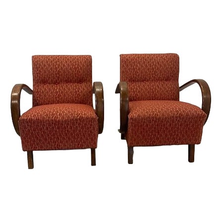Art Deco Model C Mad-Man Relex Chairs from Halabala, 1930s, Set of 2 For Sale