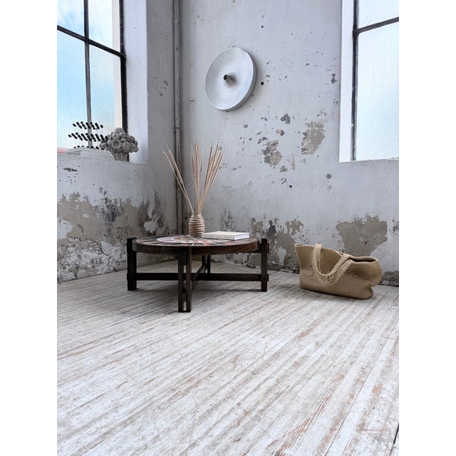 1960s Round Terracotta Herbarium Coffee Table by Roger Capron, 1960s For Sale - Image 5 of 18