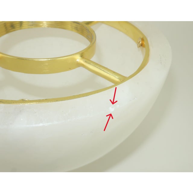 Currey & Company La Gravite Mini Alabaster Art Deco Style Lamp For Sale - Image 10 of 13