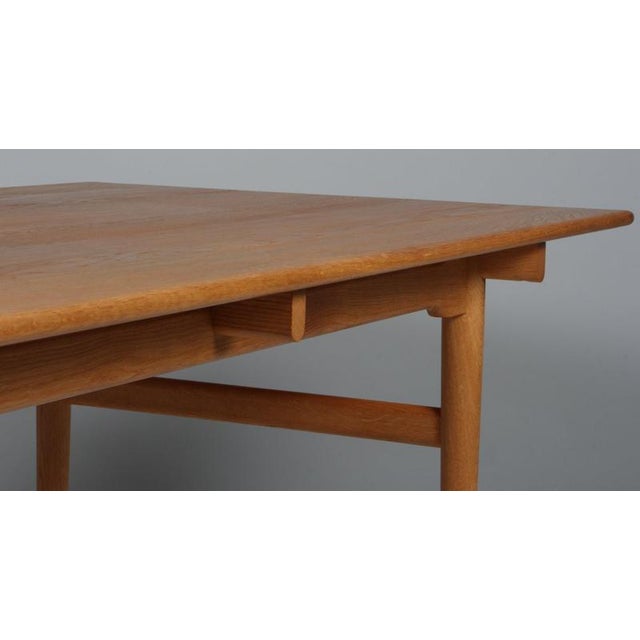 CH327 Dining Table in Oiled Oak by Hans J. Wegner for Carl Hansen & Søn For Sale - Image 5 of 9