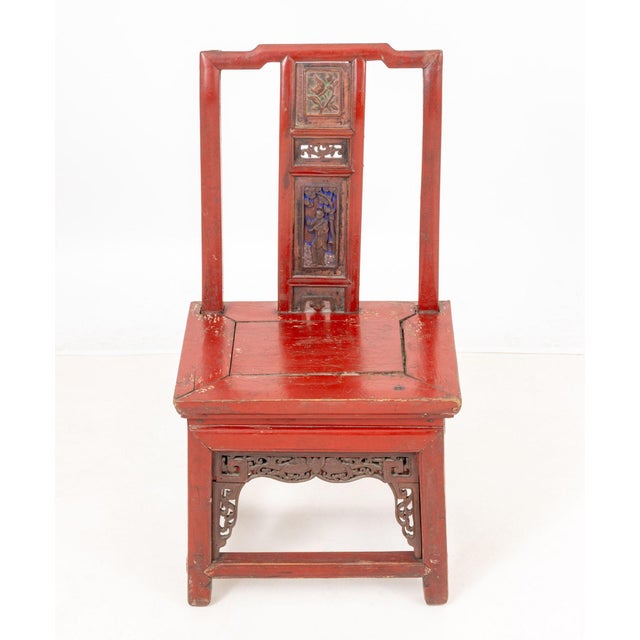 Late 19th Century Chinese Red Lacquered Bride's Chair For Sale - Image 5 of 8