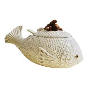 Fitz & Floyd Fish Tureen With Lid & Ladle
