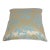 Square Throw Pillow Coral Pattern Gold & Green/Blue Fabric For Sale