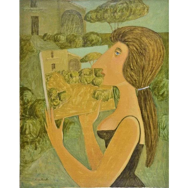 Alberto Gallerati, Terzilla's Claims, Oil on Canvas, 1970s For Sale - Image 4 of 4