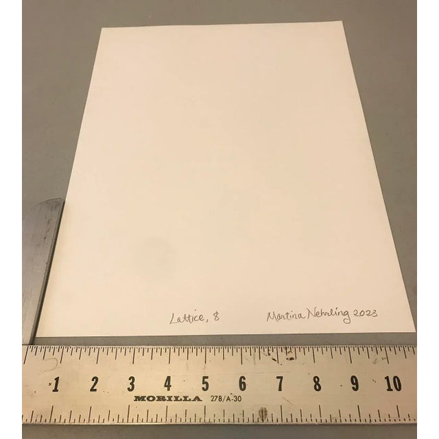 Martina Nehrling Contemporary Abstract Acrylic on Montval Paper Painting "Lattice 8" by Martina Nehrling For Sale - Image 4 of 5