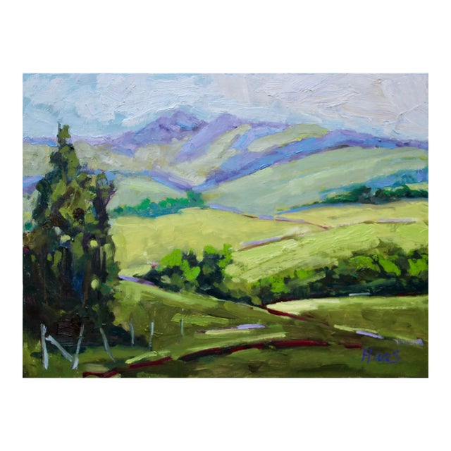 Maui Upcountry, Modern Impressionist Landscape Oil For Sale