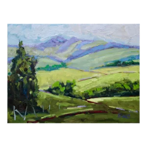 Maui Upcountry, Modern Impressionist Landscape Oil