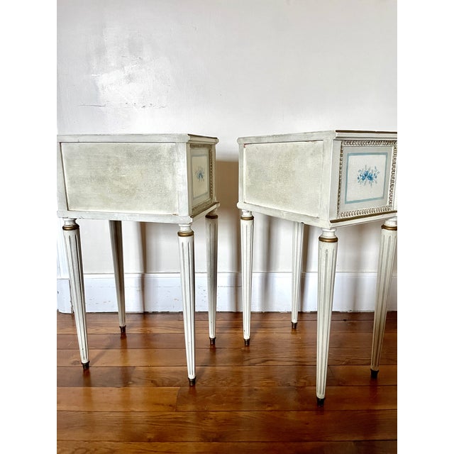 Louis XVI Bedside Tables, 1890s, Set of 2 For Sale - Image 4 of 16