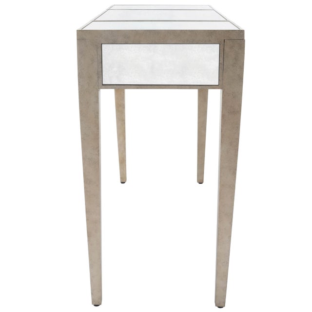2020s Constance Mirrored Vanity Table, Silver For Sale - Image 5 of 10