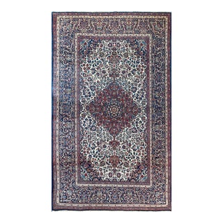 Antique Persian Dabir Kashan Rug For Sale