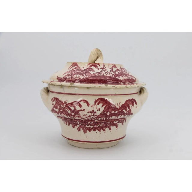 19th Century Portuguese Earthenware Small Covered Tureen For Sale - Image 4 of 12
