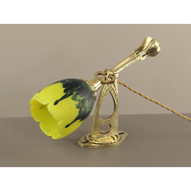 1920s Art Nouveau Wall or Table Lamp attributed to Wiener Werkstätten, Vienna, 1920s For Sale - Image 5 of 16