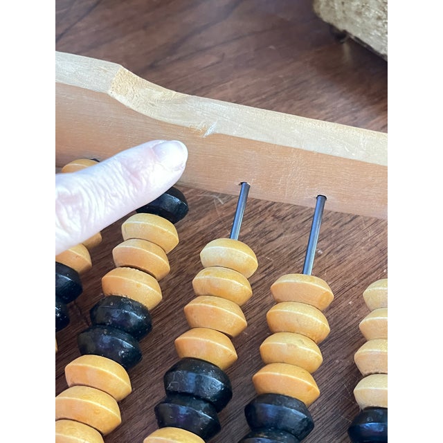 Brown Vintage 1970's Russian Wooden Abacus Counter For Sale - Image 8 of 8