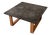 Vintage Belgian Slate and Oak Coffee Table, 1970s For Sale