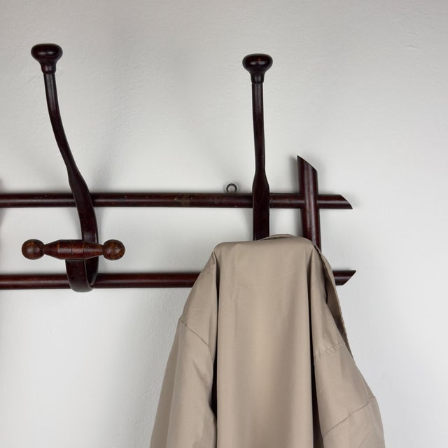 Antique Wooden Coat Rack, Italy, 1930s For Sale - Image 15 of 18