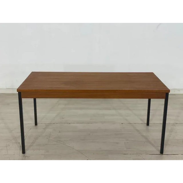 Very nice vintage teak coffee table with beautiful metal feet. • German Design • 1960s • Very good condition • Teak...