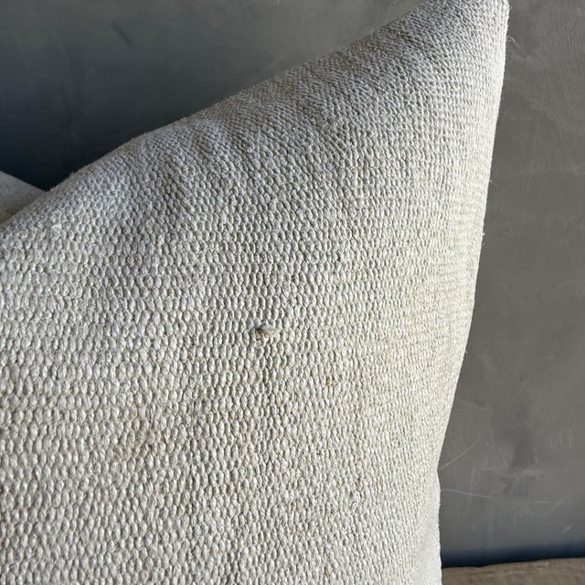 Vintage Rug Pillow Cover With Original Seams For Sale - Image 4 of 8