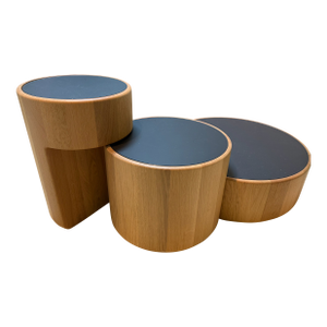Dany Effet “Levels” Sculptural Tables – Modern Tiered Side / Coffee Tables
